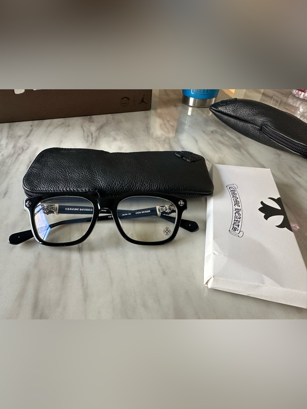 Chrome Hearts Black Square Optical Glasses